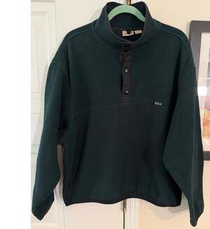 VTG Woolrich Polartec Men's XL Large Green 1/2 Snap Pullover Fleece Sweatshirt